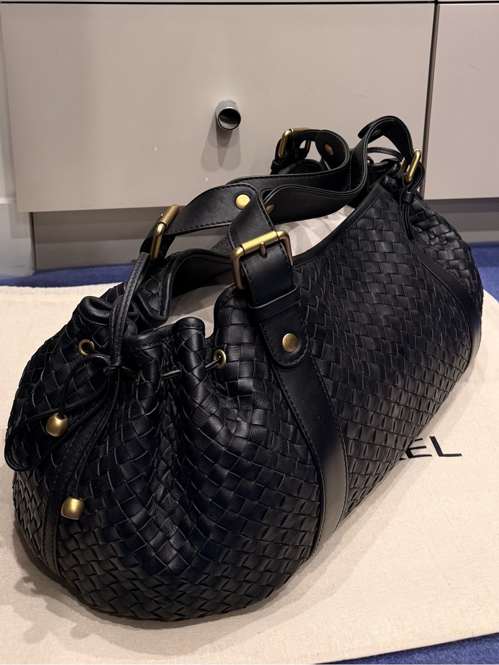 NWT. GERARD DAREL 24H Woven Leather Handbag - Picture 5 of 10
